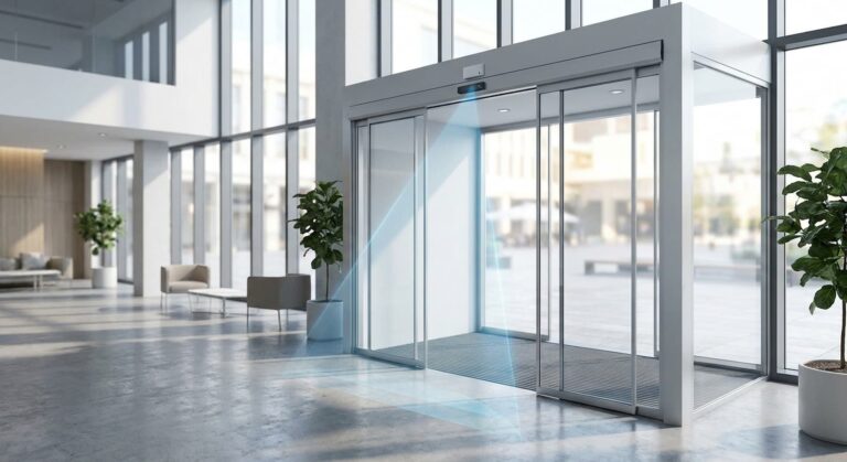 como funcionan los sensores de las puertas automaticas
