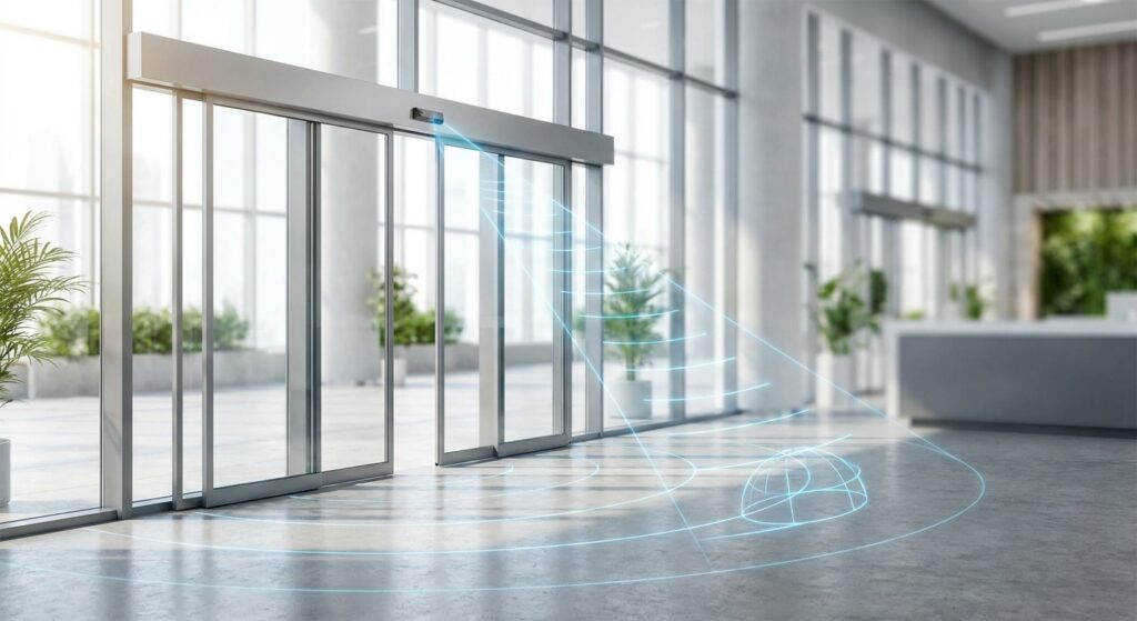 como funciona el sensor de las puertas automaticas